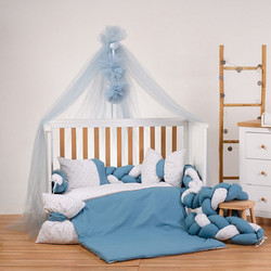 Abo Σετ Κούνιας Blue/White 9τμχ