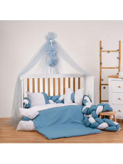 Abo Σετ Κούνιας Blue/White 9τμχ