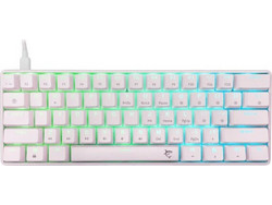 White Shark Shinobi 2 Μηχανικό Gaming Πληκτρολόγιο 60% με Custom Blue Διακόπτες RGB White