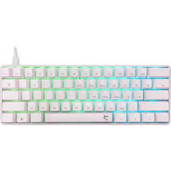 White Shark Shinobi 2 Μηχανικό Gaming Πληκτρολόγιο 60% με Custom Blue Διακόπτες RGB White