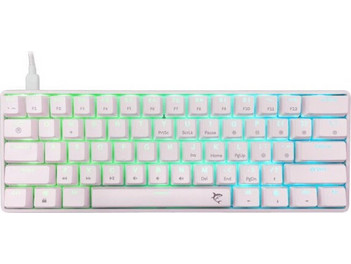White Shark Shinobi 2 Μηχανικό Gaming Πληκτρολόγιο 60% με Custom Blue Διακόπτες RGB White