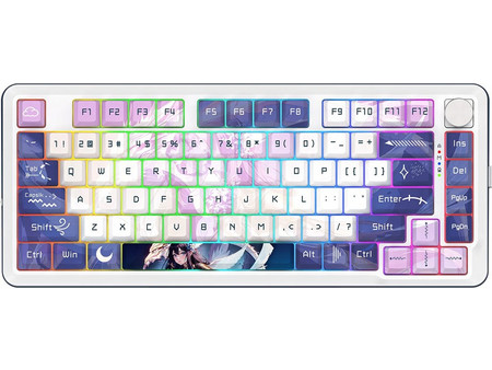 Redragon K681 Pro Ασύρματο Μηχανικό Gaming Πληκτρολόγιο TenKeyLess με Leopard L Διακόπτες RGB White