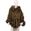 Leather Brands Γυναικεία Γούνα με Κουκούλα Σοκολατί FUR-KB-10