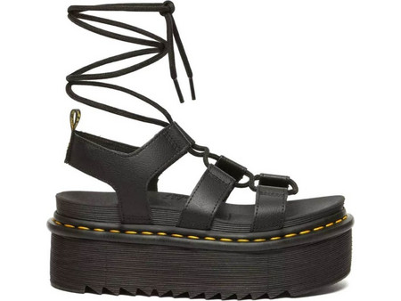 Dr. Martens Nartilla Xl Athena Καλοκαιρινές Γυναικείες Πλατφόρμες Χαμηλές Δερμάτινες Μαύρες 31538001