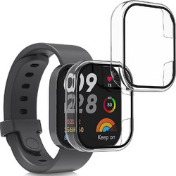 KW Full Body 2-pack Πλαστική Θήκη Tempered Glass για Xiaomi Redmi Watch 3 / 3 Lite 43mm Διαφανής