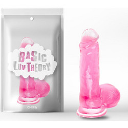 Chisa Novelties Euphoria Ρεαλιστικό Dildo με Βεντούζα & Όρχεις 18cm Ροζ
