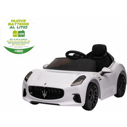 Globo Maserati Ηλεκτροκίνητο Μονοθέσιο Παιδικό Αυτοκίνητο με Τηλεχειριστήριο 12V Λευκό