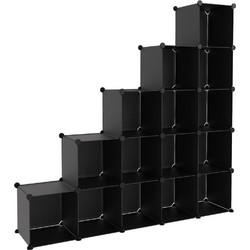 vidaXL Παπουτσοθήκη Μαύρη M153.5xΠ32xΥ155cm 340545