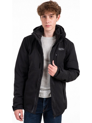 Ice Tech Ανδρικό Μπουφάν Χειμωνιάτικο Puffer Μαύρο G327