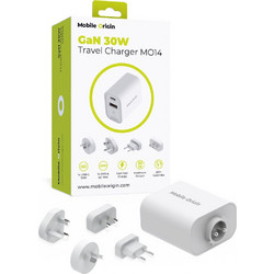 Mobile Origin MO14 Φορτιστής χωρίς Καλώδιο με Θύρα USB-A & Θύρα USB-C 30W Power Delivery