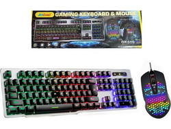 Andowl QK809 Σετ Gaming Πληκτρολόγιο RGB Silver