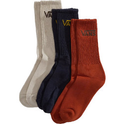 Vans Ανδρικές Κάλτσες Ψηλές Καφέ Navy Μπλε Γκρι 3Pack VN000QBVJDU1