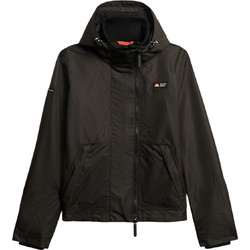 Superdry Γυναικείο Μπουφάν Χειμωνιάτικο Softshell Μακρύ Αντιανεμικό Μαύρο W5011850A-02A