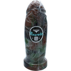 Kiotos Green Revolut Green Army 26 Dildo με Βεντούζα 26.5cm Καφέ Πράσινο