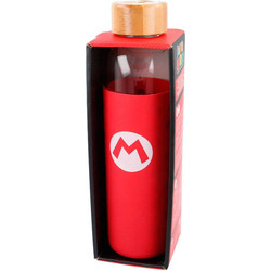 Stor Nintendo Super Mario Bros Παιδικό Παγούρι Γυάλινο Διαφανές Κόκκινο 585ml