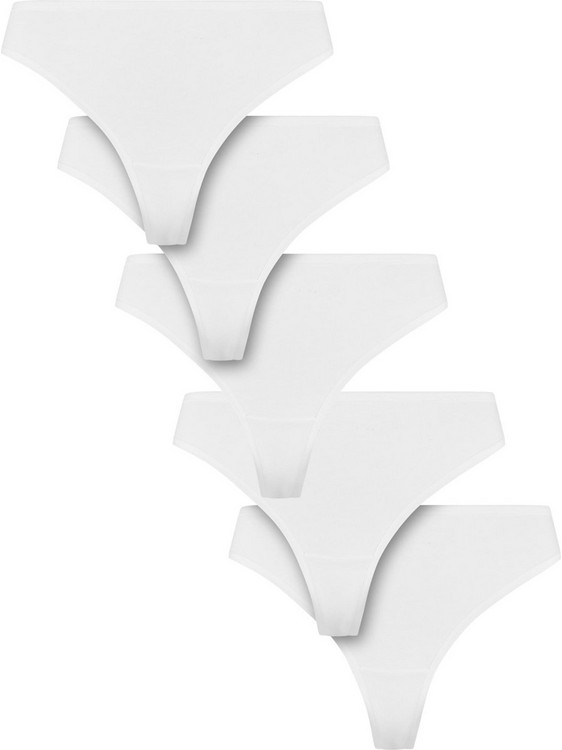 Urban Classics Βαμβακερά Γυναικεία String Λευκά Multipack TB7666C-03879