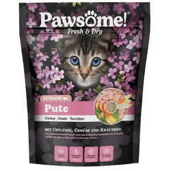 Pawsome Fresh & Dry Kitten Grain Free with Turkey 750gr