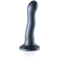 Ouch! Ultra Soft Curvy G-Spot Dildo με Βεντούζα 17cm Μπλε