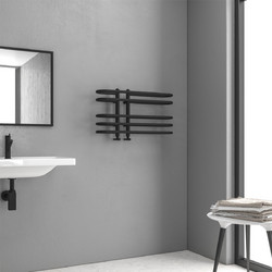 Karag Dora Πετσετοκρεμάστρα Μπάνιου Καλοριφέρ 700x400mm 234kcal/h Μαύρη