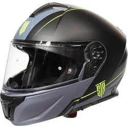 Str Veloce Black Grey Yellow Matt Fluo Κράνος Μηχανής Flip-Up 1650gr