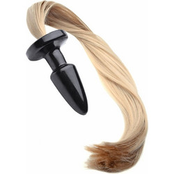 Kinksters Blonde Pony Πρωκτική Σφήνα Tail Plug 56cm Μαύρη Μπεζ