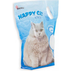 Akinu Happy Cat White Κρυσταλλική Άμμος Γάτας χωρίς Άρωμα 3.6lt