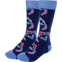 Cerda Disney Stitch Βαμβακερές Γυναικείες Κάλτσες Navy Μπλε με Σχέδια 2900002542