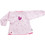 Baby To Love Hearts Αδιάβροχη Σαλιάρα Ποδιά Υφασμάτινη με Αυτοκόλλητο & Μανίκια 6m+ Ροζ