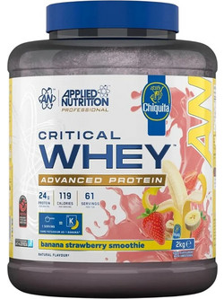 Applied Nutrition Critical Whey Chiquita Banana Strawberry Smoothie Πρωτεΐνη Ορού Γάλακτος 2kg