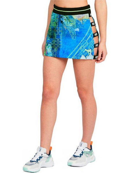Puma Μίνι Φούστα Υφασμάτινη Ψηλόμεση Μπλε 597192-02