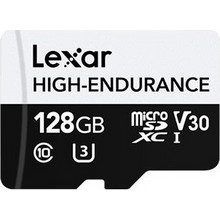 Lexar High Endurance microSDXC 128GB Class 10 U3 V30 UHS-I 100MB/s