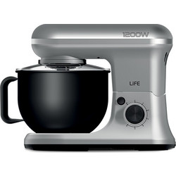 Life Argento Silver Matt Series 221-0495 Κουζινομηχανή 1200W με Ανοξείδωτο Κάδο 5lt