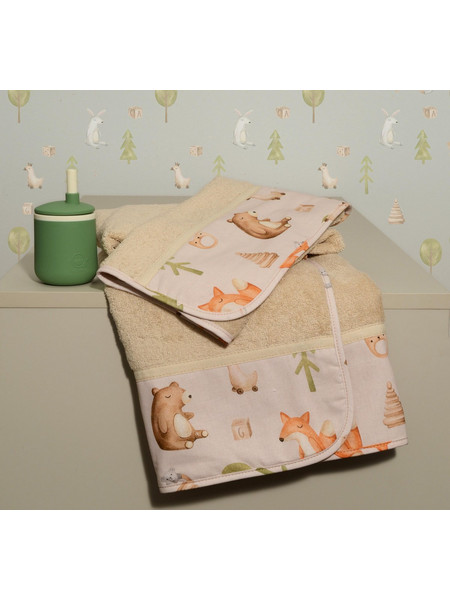 Baby Oliver Des.428 Σετ Βρεφικές Πετσέτες 2τμχ 450gr/m²