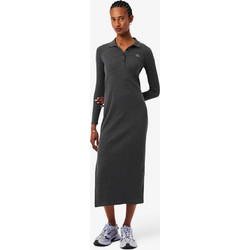 Lacoste Midi Καθημερινό Φόρεμα Ριπ Ανθρακί EF5297