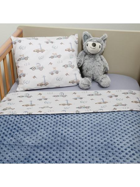Baby Oliver Des 421 Κουβέρτα Αγκαλιάς Βελουτέ 75x95 Μπλε