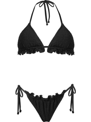 Stefania Frangista Bikini Set Τριγωνάκι Μαύρο SF2221BT/SF2221BB