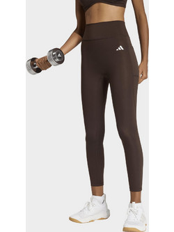 Adidas Optime Essentials Γυναικείο Κολάν 7/8 Ψηλόμεσο Σοκολατί KF3110
