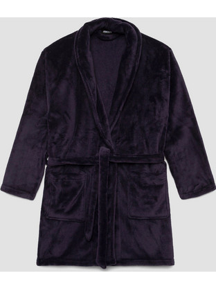 Minerva Χειμωνιάτικη Ανδρική Ρόμπα Fleece Navy Μπλε 96-71308-100