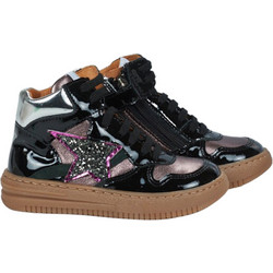 GBB Παιδικά Sneakers Μποτάκια Μαύρα Ασημί AK347-31
