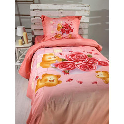 Sunshine Home Παιδικό Κουβερλί Μονό Βαμβακερό 160x220 Satin 27 Σομόν