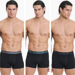 Walk Ανδρικά Μποξεράκια Σετ 3Pack Μαύρα W1753-4-020202