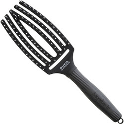 Olivia Garden Fingerbrush Medium Βούρτσα Μαλλιών για Ξεμπέρδεμα Μαύρη
