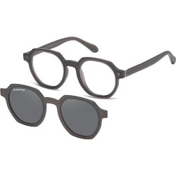 Sunoptic TRC-30D49-23-145 Ανδρικός Σκελετός Γυαλιών Οράσεως με Clip-On Κοκάλινος Γκρι