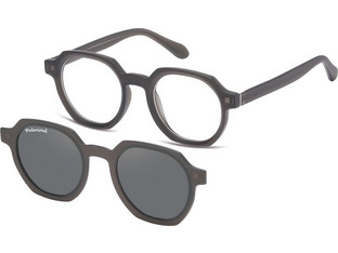 Sunoptic TRC-30D49-23-145 Ανδρικός Σκελετός Γυαλιών Οράσεως με Clip-On Κοκάλινος Γκρι