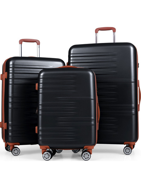 Costway BL10015DK Σετ Βαλίτσες 3τμχ Μαύρες