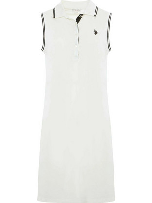 U.S. Polo Assn. Amy Mini Καλοκαιρινό Καθημερινό Φόρεμα Λευκό US41318002-101