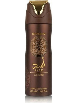 Lattafa Asad Bourbon Ανδρικό Αποσμητικό Spray Χωρίς Αλουμίνιο 200ml