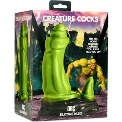 Creature Cocks Orc Dildo με Βεντούζα 17.8cm Πράσινο
