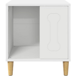 vidaXL Σπιτάκι Σκύλου Ξύλινο Λευκό 44x42x49cm