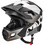 Rockbros TS-61 Παιδικό Κράνος Ποδηλάτου Downhill / BMX / Dirt Full Face με Led Μαύρο Λευκό